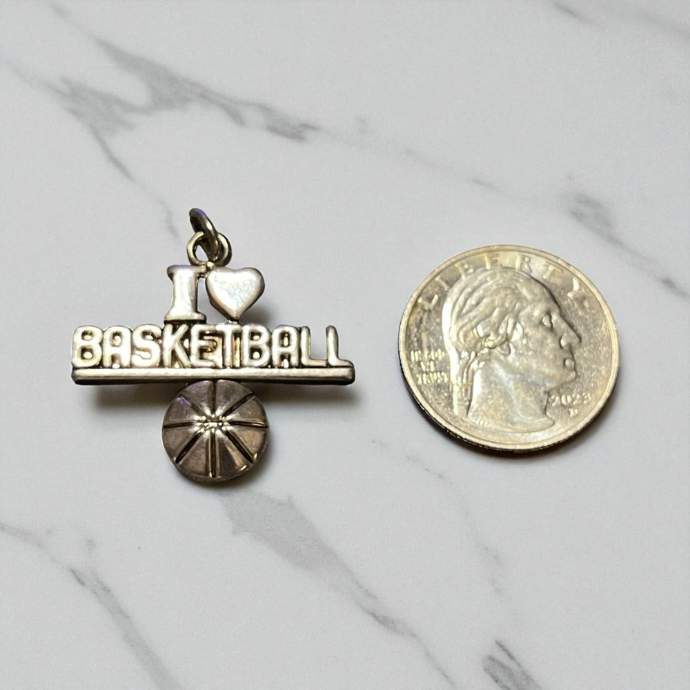 Silver Basketball Pendant Signed “Best” - Picture 2 of 4